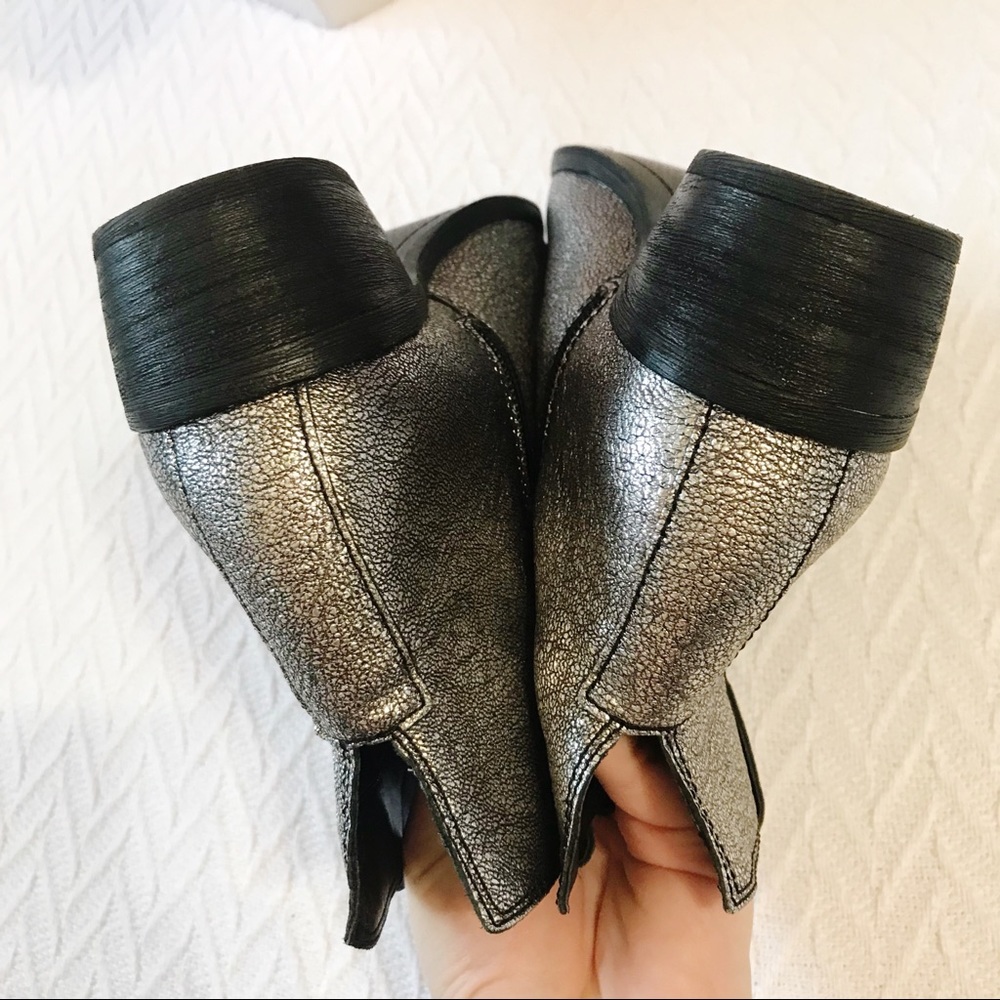 Sam Edelman "James" Silver Metallic Ankle Booties - Picture 6 of 8